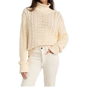 Ciao Lucia Olivier Ivory Pima Cotton Sweater SIZE MEDIUM